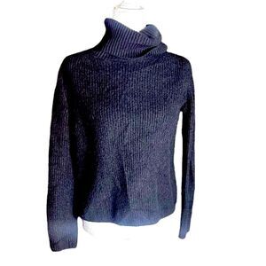 Banana Republic 100% Cashmere  Black Long Sleeve Ribbed Sweater Size XS 📦